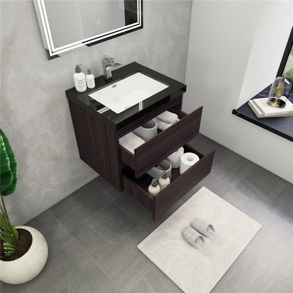 Belli 24 inch Wall Mounted Single Bathroom Vanity Set